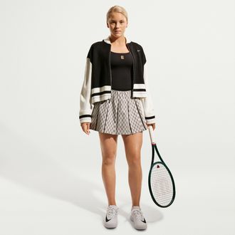 Nike Womens Court Court Collection High-Waisted-Rise Tennis Skirt in Black | IM9414-010