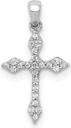 Diamond2Deal 10K Gold 1/15ct. Diamond Cross Pendant