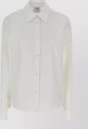 Courrèges tailored poplin shirt featuring cuffed long sleeves