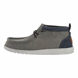 Hey Dude Mens Wally Mid Boot Shoe In Grey/black