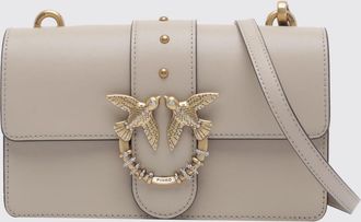 Pinko Mini borsa a spalla Love One Classic in pelle con strass e logo