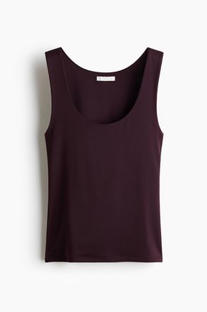 H&M Tanktop aus Mikrofaser - Dunkles Pflaumenlila