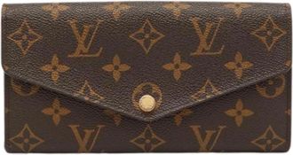 Louis Vuitton Pre-owned Coated Canvas Portemonnee - Dames - Vintage Accessoires - Bruin - ONE Size - Vintage