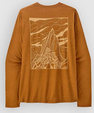 Patagonia Cap Cool Daily - Cloud Crag Longsleeve Lycra marr&oacute;n