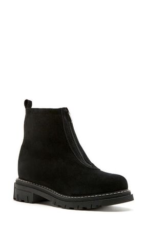 La Canadienne Delta Genuine Shearling Lined City Dry Waterproof Bootie in Black Suede at Nordstrom, Size 5.5