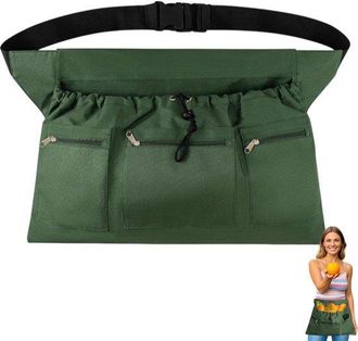 OEM Delantal De Jardiner&iacute;a, Delantal Para Recoger, Bolsa Para Recoger Fruta, Tela Oxford, Unisex, Frutas Y Flores, Verde, 5737 Cm, Talla &Uacute;nica