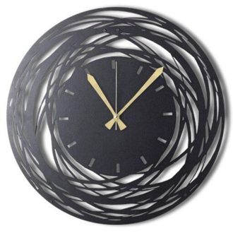 Asir Group LLC Orologio da parete in metallo, orologio decorativo, stile industriale Clock Nero