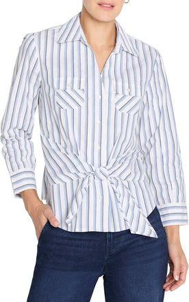 Nic+Zoe NIC & ZOE Striped Iconic Tie Front Shirt