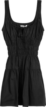 Ciao Lucia Gianluca smocked flared mini dress - women - Cotton - S - Black