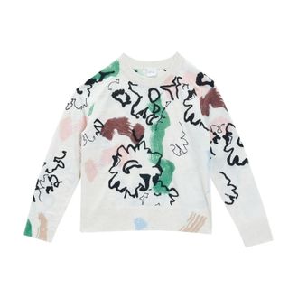 Paul Smith Round-neck Knitwear, female, Multicolor, S, Maglia Misto Alpaca Fantasia Pittori