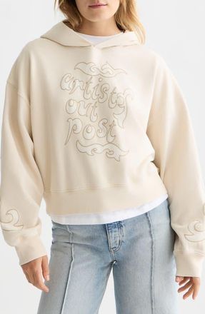 Scotch & Soda Washed Artwork Cotton Hoodie in Eggnog at Nordstrom, Size X-Small