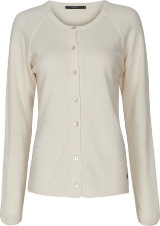 BTF-CPH Gezellige Cashmere Cardigan - Dames - Vesten - Wit - L - Wol - Truien & Vesten