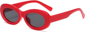 Generic Small Frame Mens Outdoor Sunglasses Vacation Womens Sports Sun Glasses(Red)