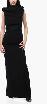 M&ocirc;not Bare-Back Sheath Dress with Hood and Back Slit M&ocirc;not