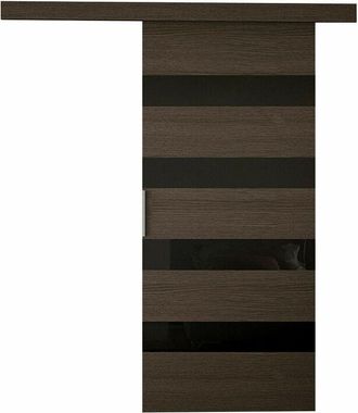 Mirjan24 Mobilier1 - Puerta Corredera Closico 174, Marr&oacute;n + Negro