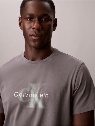 Calvin Klein Jeans Calvin Klein Mens CK Fade Graphic Crewneck T-Shirt - Grey - 2XL