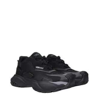 Versace Chunky Fabric Sneaker - Black