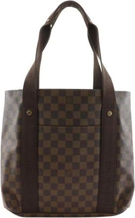 Louis Vuitton Pre-owned Tote Bags, male, Brown, Size: ONE SIZE Pre-owned Cabas Beaubourg Damier Canvas Tote Bag