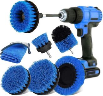 OEM Paquete De 8 Cepillos De Limpieza Para Taladros, Para Lechada, Suelos, Ba&ntilde;eras, Duchas, Azulejos, Ba&ntilde;os Y Cocinas