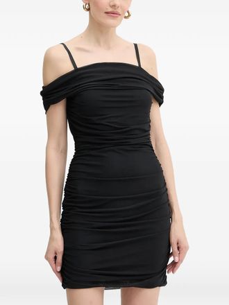 Guess Co ruched off-shoulder dress - women - Fabric - S - Black