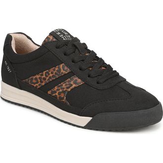 Naturalizer Garnet Sneaker - Wide Width Available in Black /Leopard Faux Leather at Nordstrom Rack, Size 5.5
