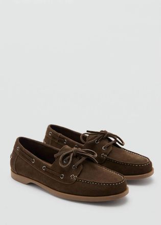 Mango Scarpe barca pelle marrone - Uomo - 39 - MANGO MAN