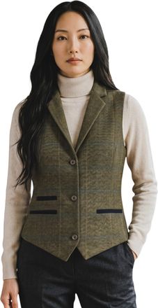 TruClothing Dames olijfkleurig op maat gemaakte tweed vest formeel vest - TPSTZ-7