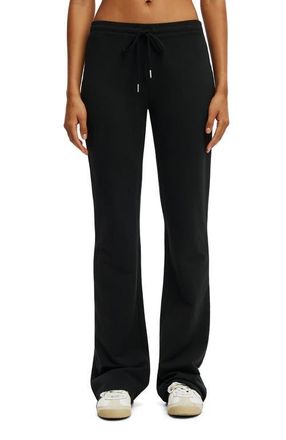 Cotton On Womens Active Stretch Modal Fleece Bootleg Sweatpant in Black at Nordstrom, Size X-Small