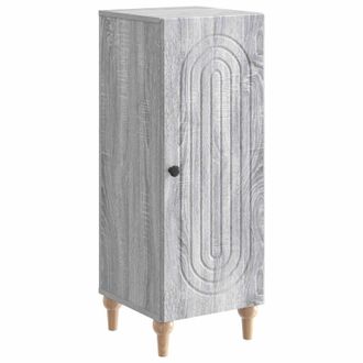 vidaXL Aparador Gris Sonoma 33 X 34,5 X 90 Cm Madera De Ingenier&iacute;a Vidaxl