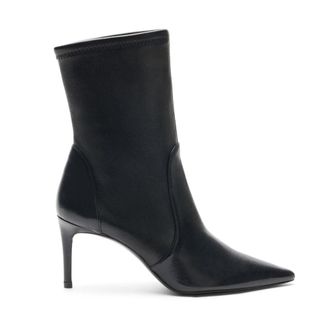 Stuart Weitzman Stuart Power Bootie 75 - Dames - Laarzen met Hak - Zwart - 39 EU - Leer - Schoenen