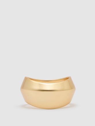 Reiss Gold Twist Bangle Bracelet