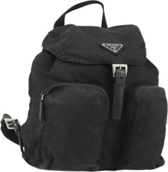 Prada Pre-owned Vintage Rugzak - unisex - Vintage Rugzakken - Zwart - ONE Size - Leer - Vintage