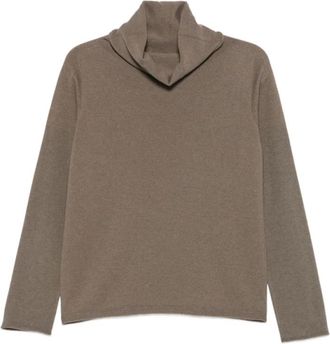 Le Tricot Perugia Turtleneck Trui - Dames - Coltruien - Bruin - S - Truien & Vesten