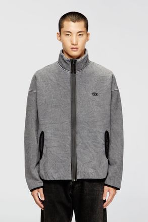 Diesel Zip-up sweatshirt with inner lining - Sweaters - Man - Grey