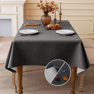 OEM Mantel Con Aspecto De Lino, Lavable, Impermeable, Para Comedor, Jard&iacute;n, Fiestas, Bodas O El Hogar, 140 X 140 Cm - Verde Matcha