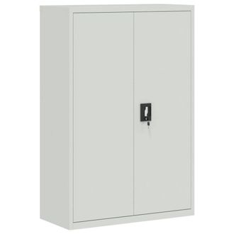 Berkfield Home Office Cabinet 90x40x140cm Steel Grey | Size: 90 x 40 x 140 cm