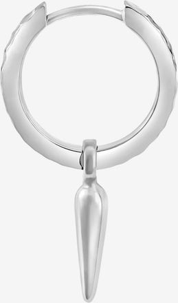 Dower & Hall Mens Single Hammered Raindrop Charm Story Hoop in Sterling Silver at Nordstrom