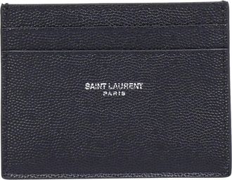 Saint Laurent Paris Credit Card Case - Heren - Portefeuilles - Zwart - ONE Size - Leer - Accessoires