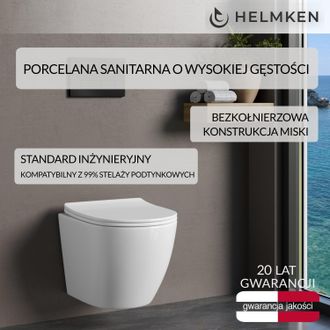 OEM Inodoro Suspendido Con Asiento De Duroplast De Cierre Suave Helmken 35490101 (blanco)