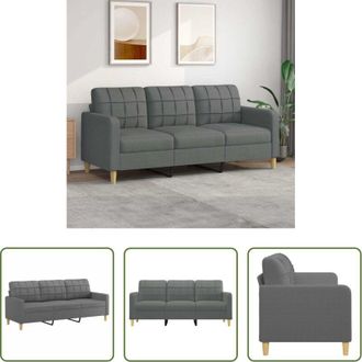 vidaXL vidaXL Divano moderno - Divano a 3 Posti Grigio Chiaro 180 cm in Tessuto