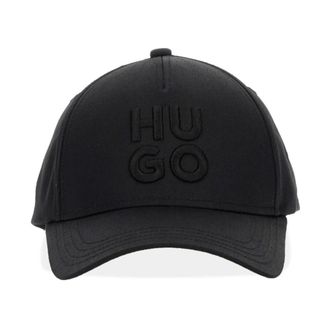 HUGO BOSS Jude Stacked Cap - Heren - Petten - Zwart - ONE Size - Katoen - Accessoires