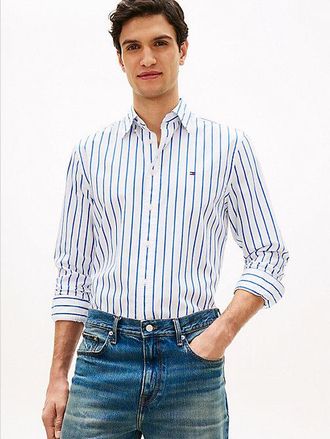 Tommy Hilfiger TH Flex Regular Fit Stripe Poplin Shirt
