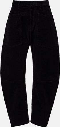 Nili Lotan Shon cotton-blend barrel-leg pants