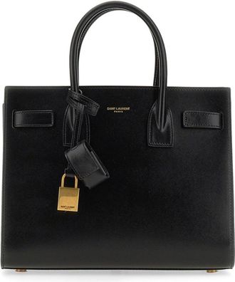 Saint Laurent Womens Classic Baby Sac De Jour Bag Black Calf Skin Handbags Hand