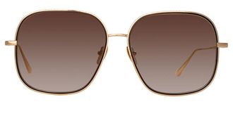 Linda Farrow JULIANA LFL1394 C3 Womens Sunglasses Brown Size 63