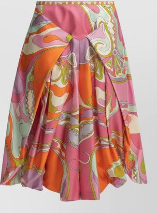 Pucci orchidee a line high waist skirt