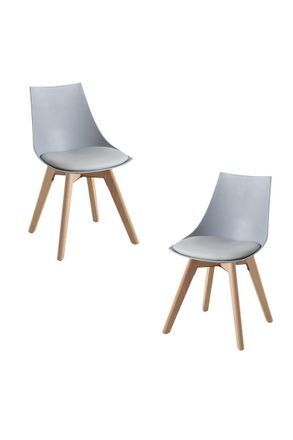 Regalos Miguel Regalos Miguel - Packs Sillas Comedor - Pack 2 Sillas Blok - Gris Claro