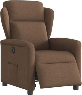 vidaXL Sill&oacute;n Reclinable El&eacute;ctrico De Tela Marr&oacute;n Vidaxl