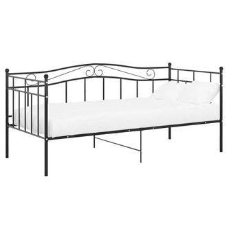 Berkfield Home Sofa Bed Frame Black Metal 90x200 cm