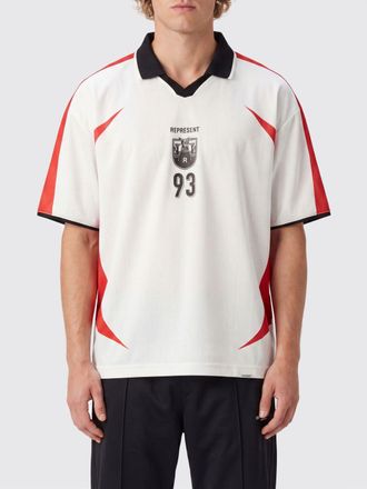 Represent T-shirt in poliestere con colletto classico e scollo a V
